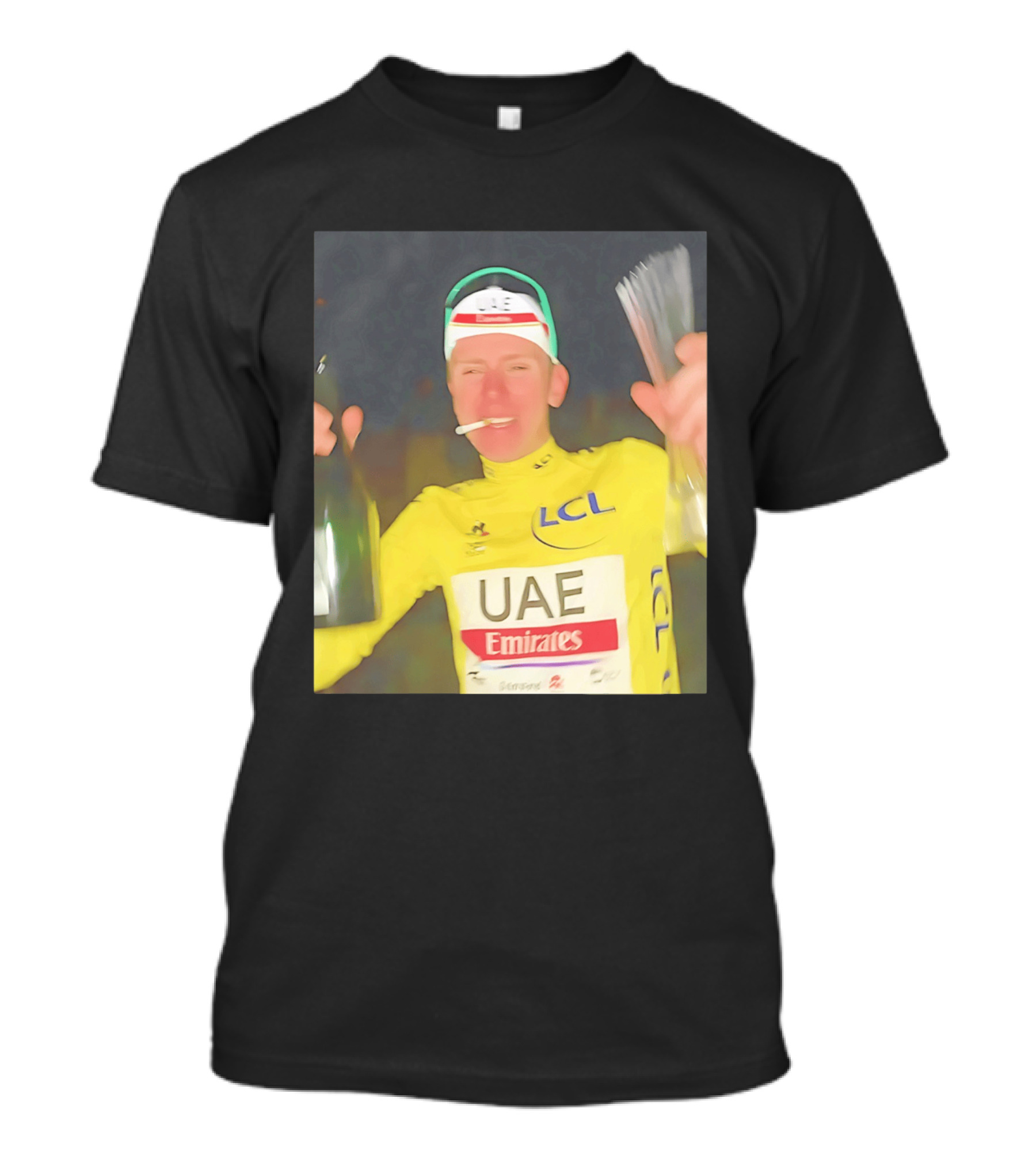 UAE Emirates LCL Tour De France Winner Celebrating T-Shirt