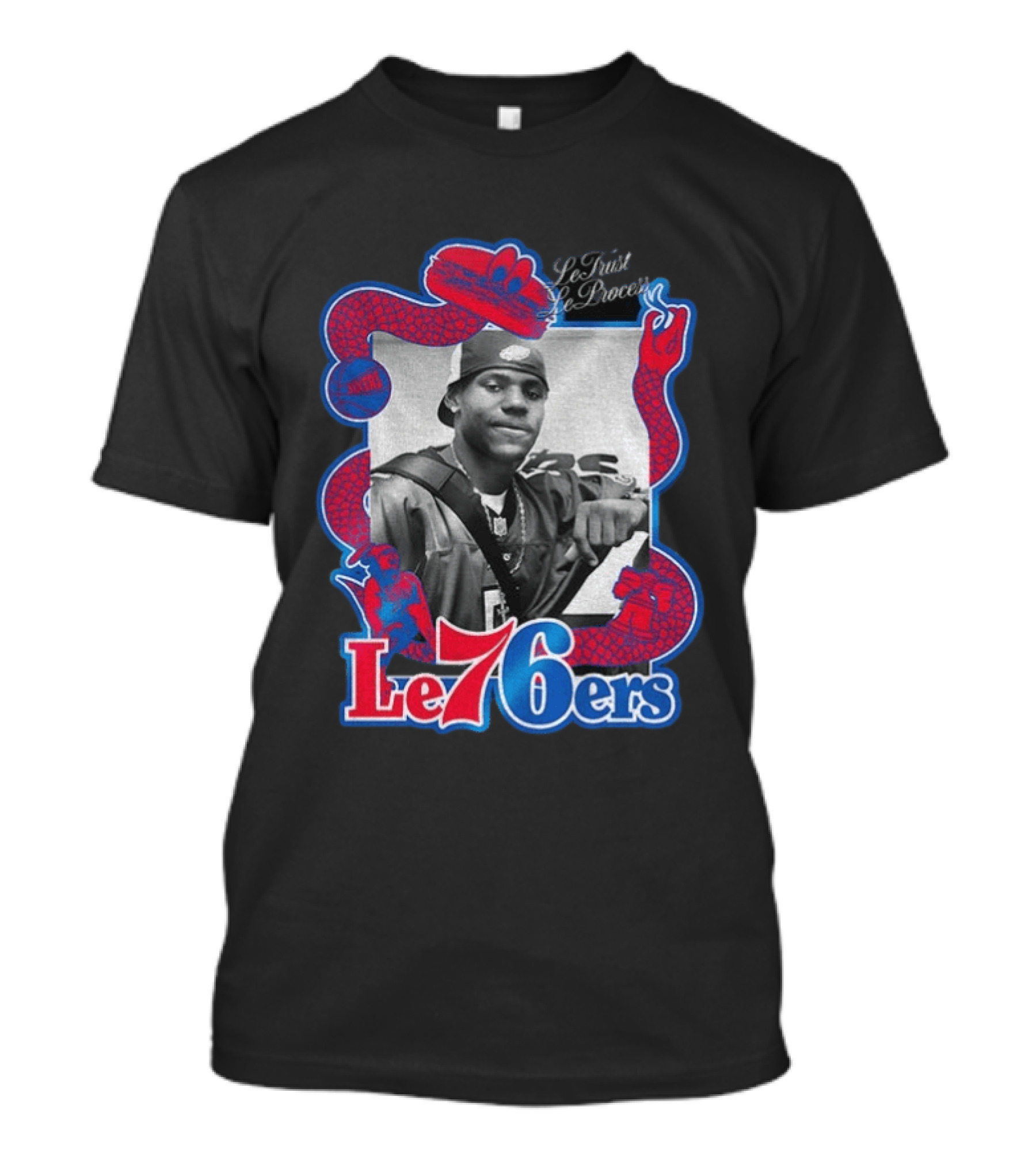 LeTrust LeProcess LeBron James Le76ers Snake Motif T-Shirt