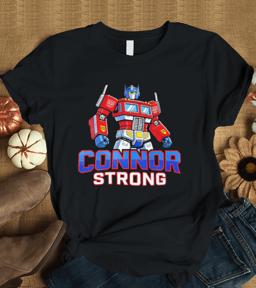 Connor Strong Transformers Optimus Prime Robot Cartoon T-Shirt