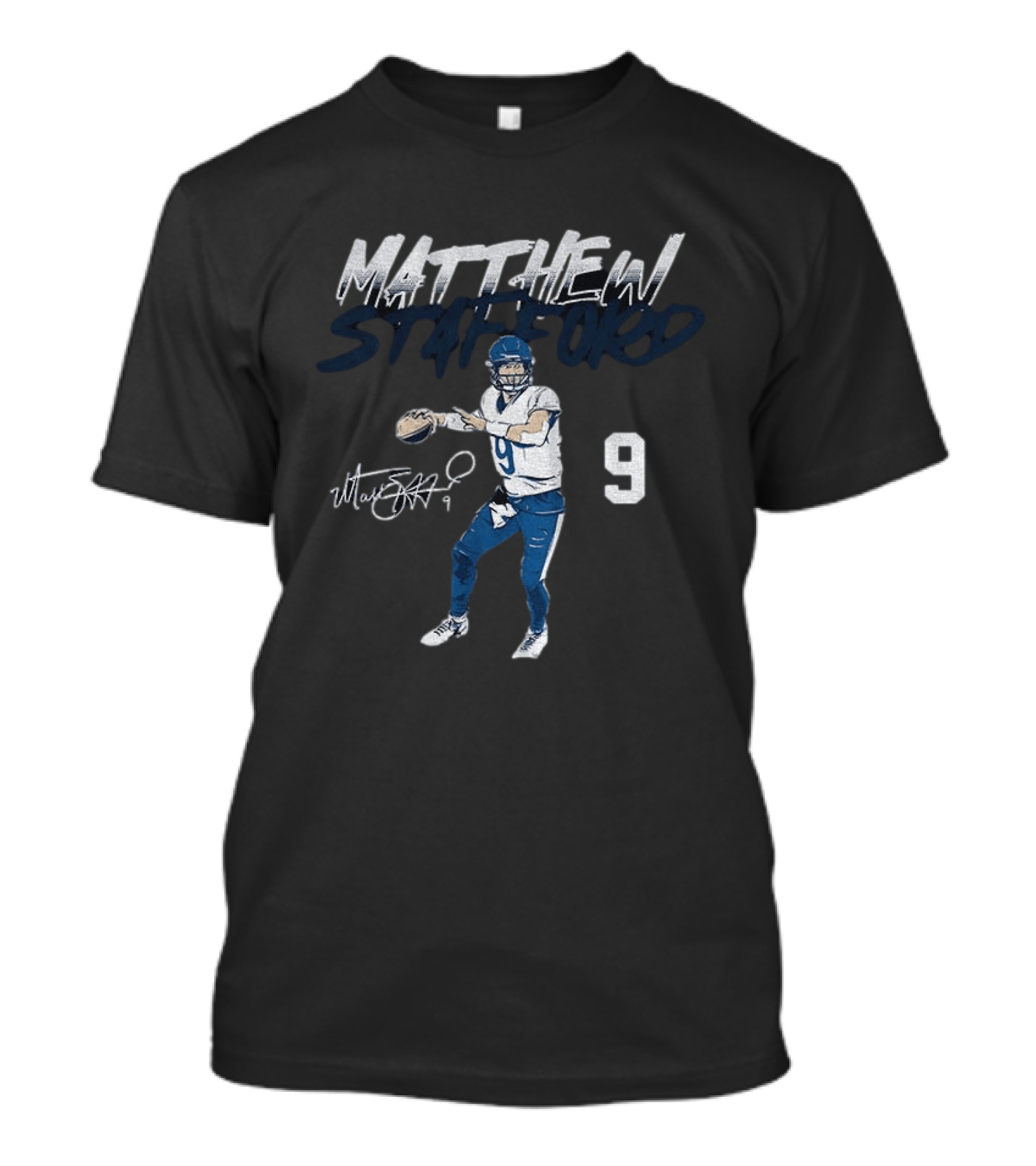 Matthew Stafford Number 9 Detroit Lions Football Player T-Shirt