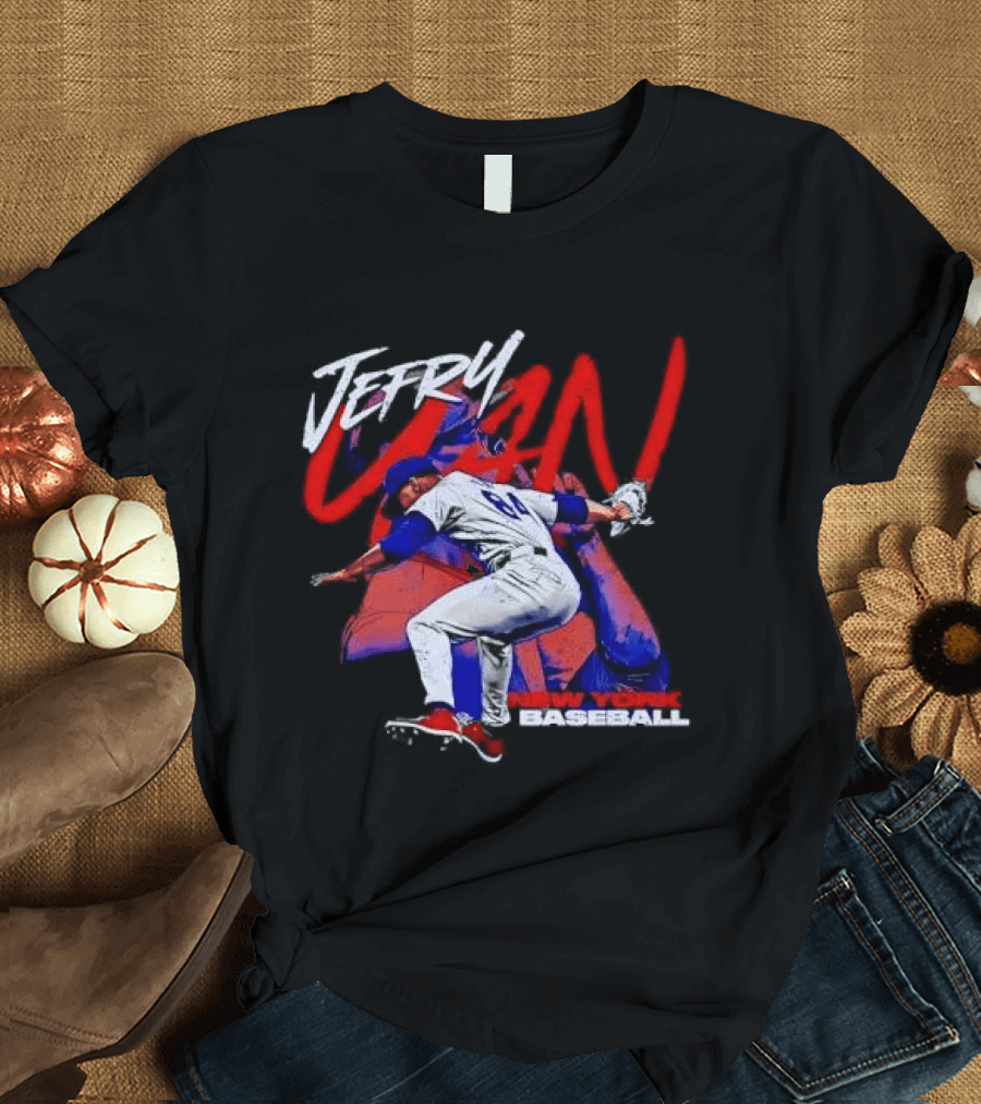 Jefry Yan New York Baseball Bootleg Pitcher Action Photo T-Shirt