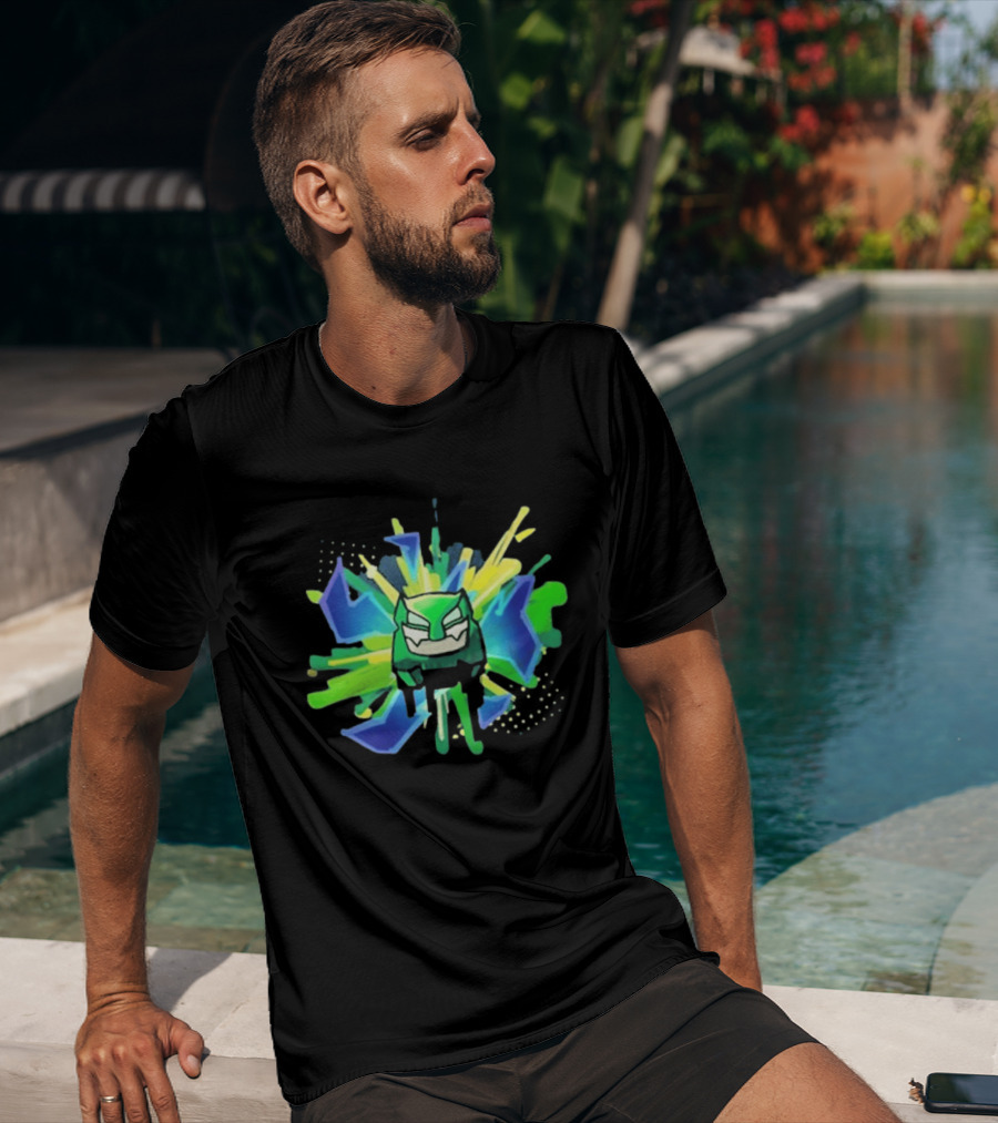 Vortrox Graffiti Green Blue Splash T-Shirt