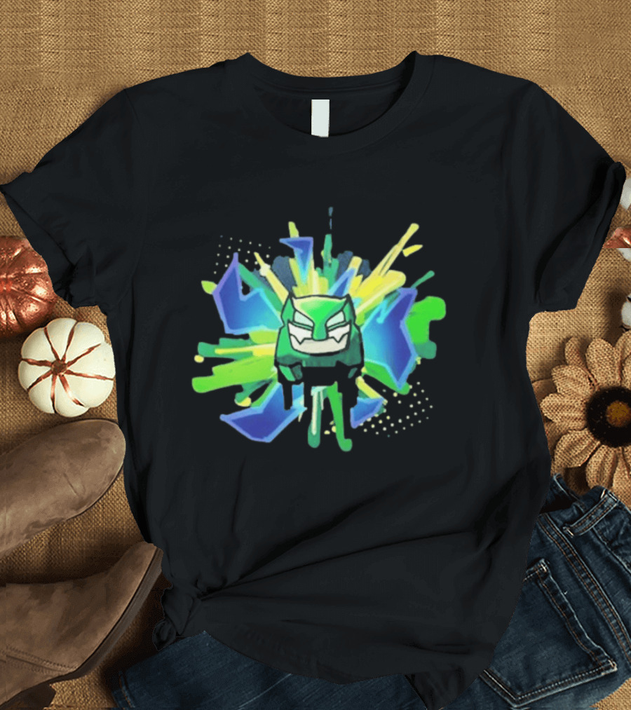 Vortrox Graffiti Green Blue Splash T-Shirt
