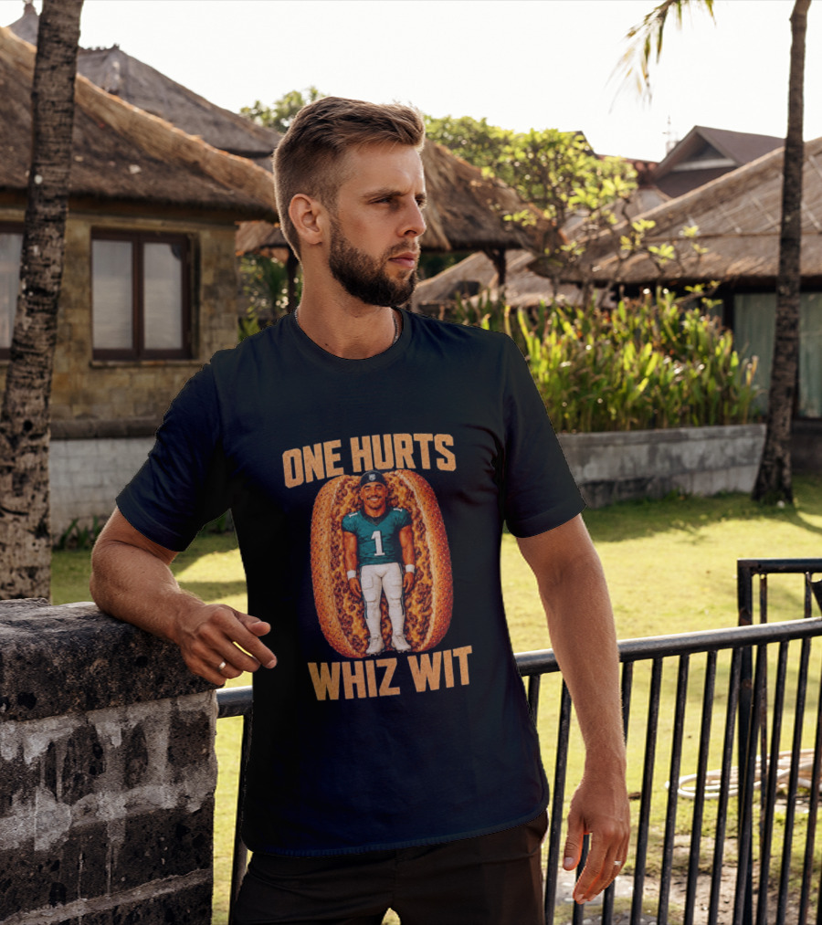 Philadelphia Eagles Jalen Hurts One Whiz Wit Cheesesteak Football Player T-Shirt