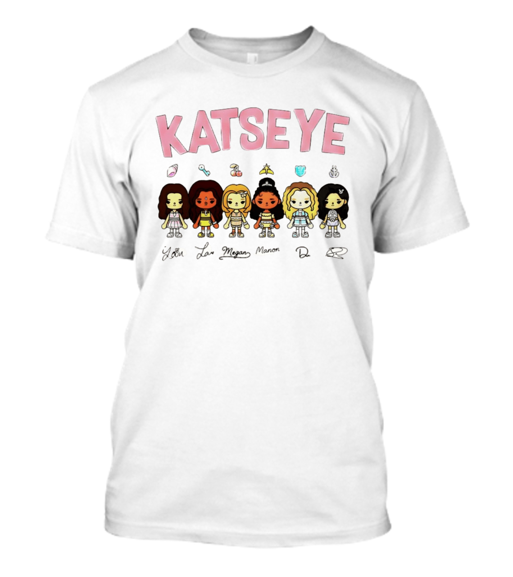 Katseye K Pop Chibi Idol Member Collection T-Shirt