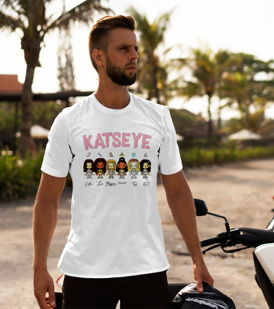 Katseye K Pop Chibi Idol Member Collection T-Shirt