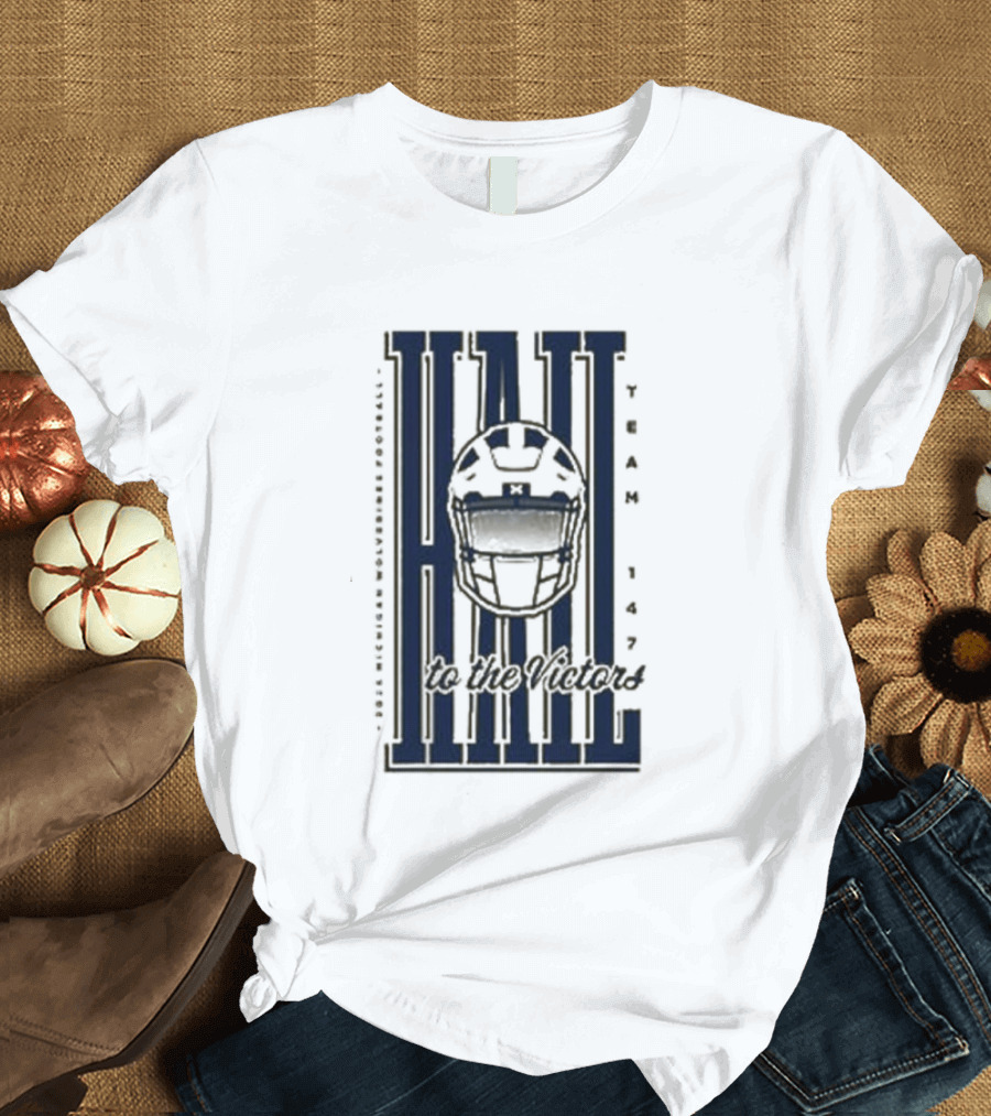Hail Michigan Wolverines Football Helmet Icon 2026 T-Shirt