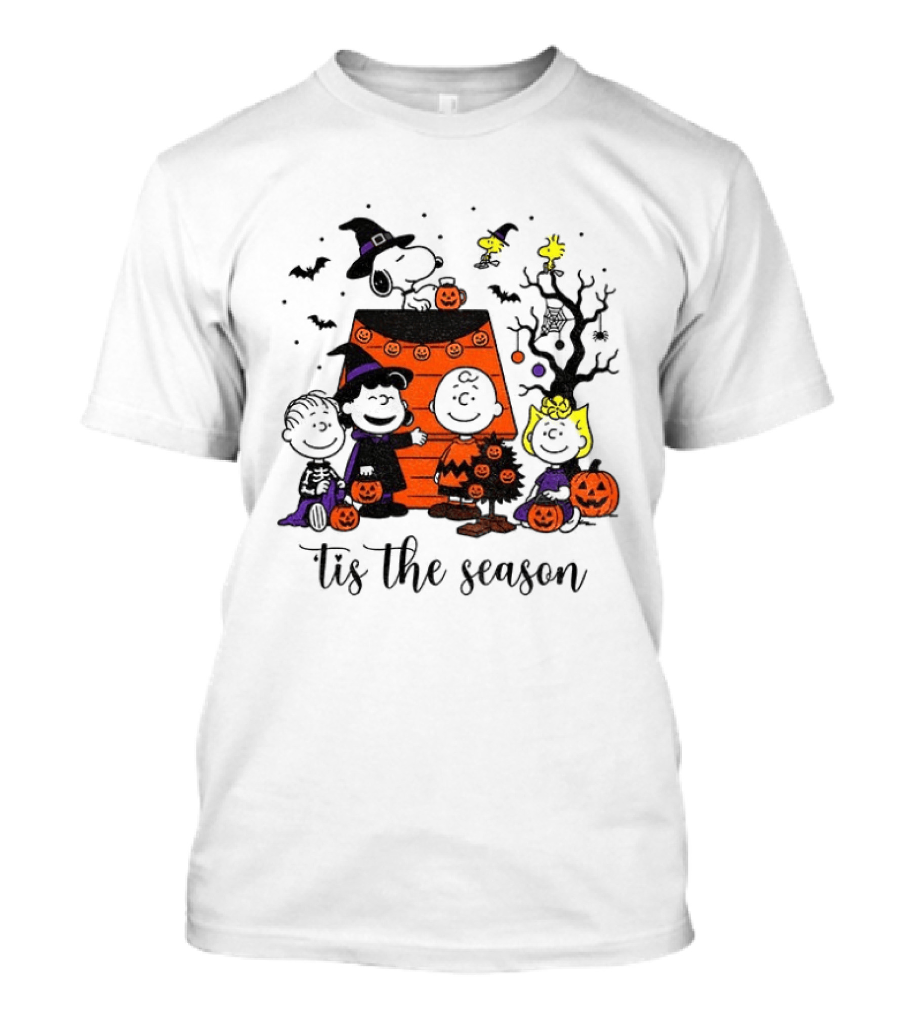 Peanuts Halloween Tis The Season Snoopy Charlie Brown And Friends T-Shirt
