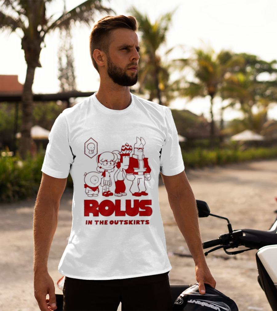 ROLUS In The Outskirts Cartoon Characters Lineup T-Shirt