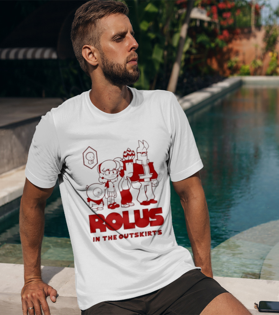 ROLUS In The Outskirts Cartoon Characters Lineup T-Shirt