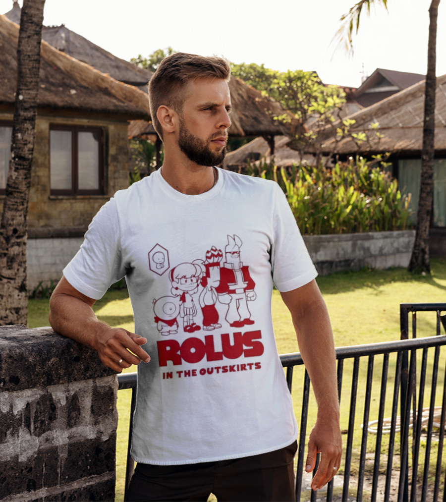 ROLUS In The Outskirts Cartoon Characters Lineup T-Shirt