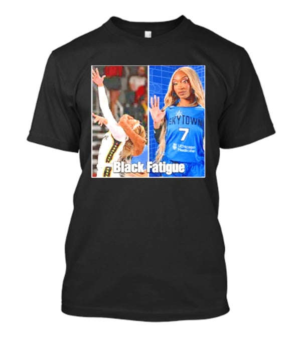 Skytown WNBA Black Fatigue Meme DiJonai Carrington Sophie Cunningham Hard Foul T-Shirt