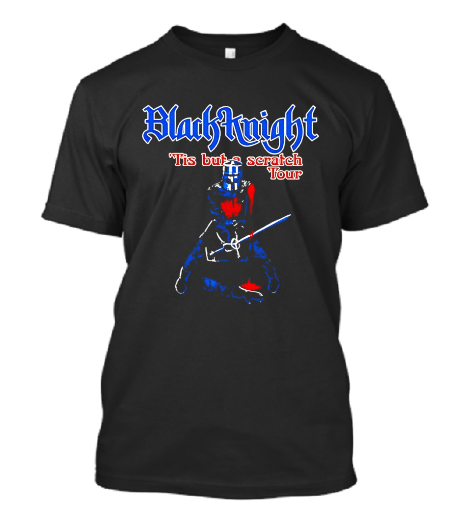 Black Knight Tis But A Scratch Tour Monty Python Comedy T-Shirt