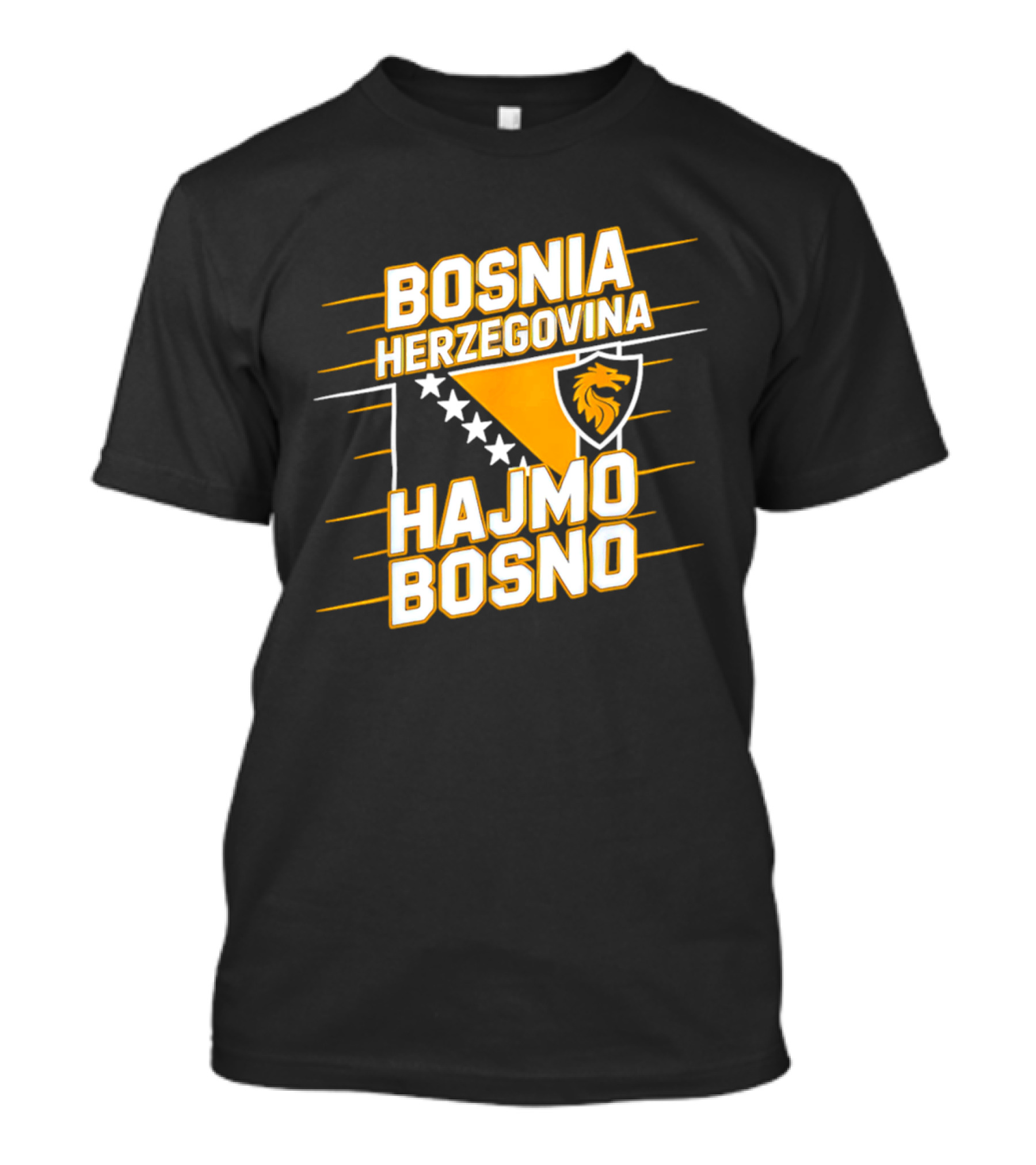 Bosnia Herzegovina Hajmo Bosno Crest And Stars T-Shirt