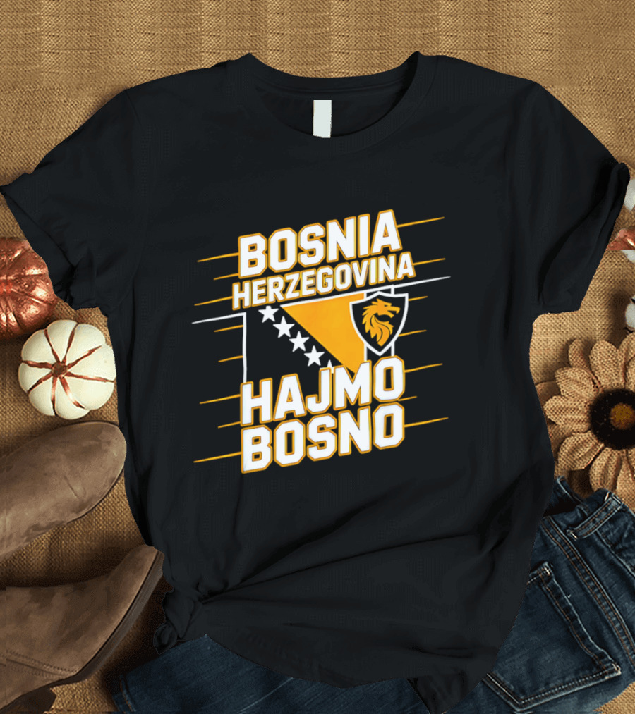 Bosnia Herzegovina Hajmo Bosno Crest And Stars T-Shirt