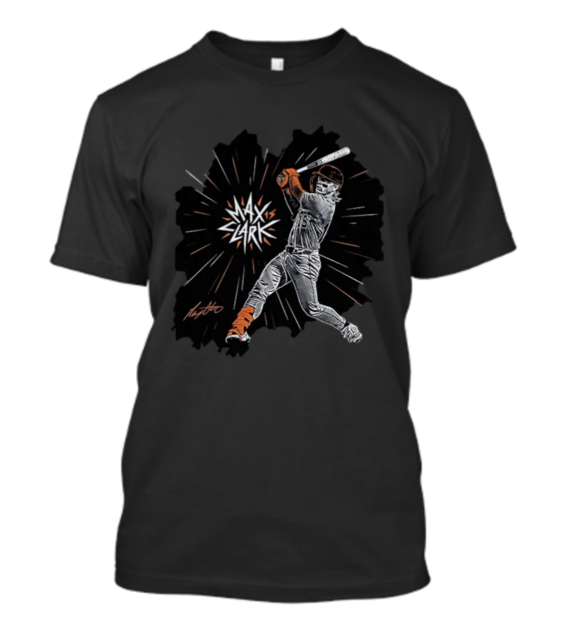 Max Clark Baseball Detroit Spark Hitter T-Shirt