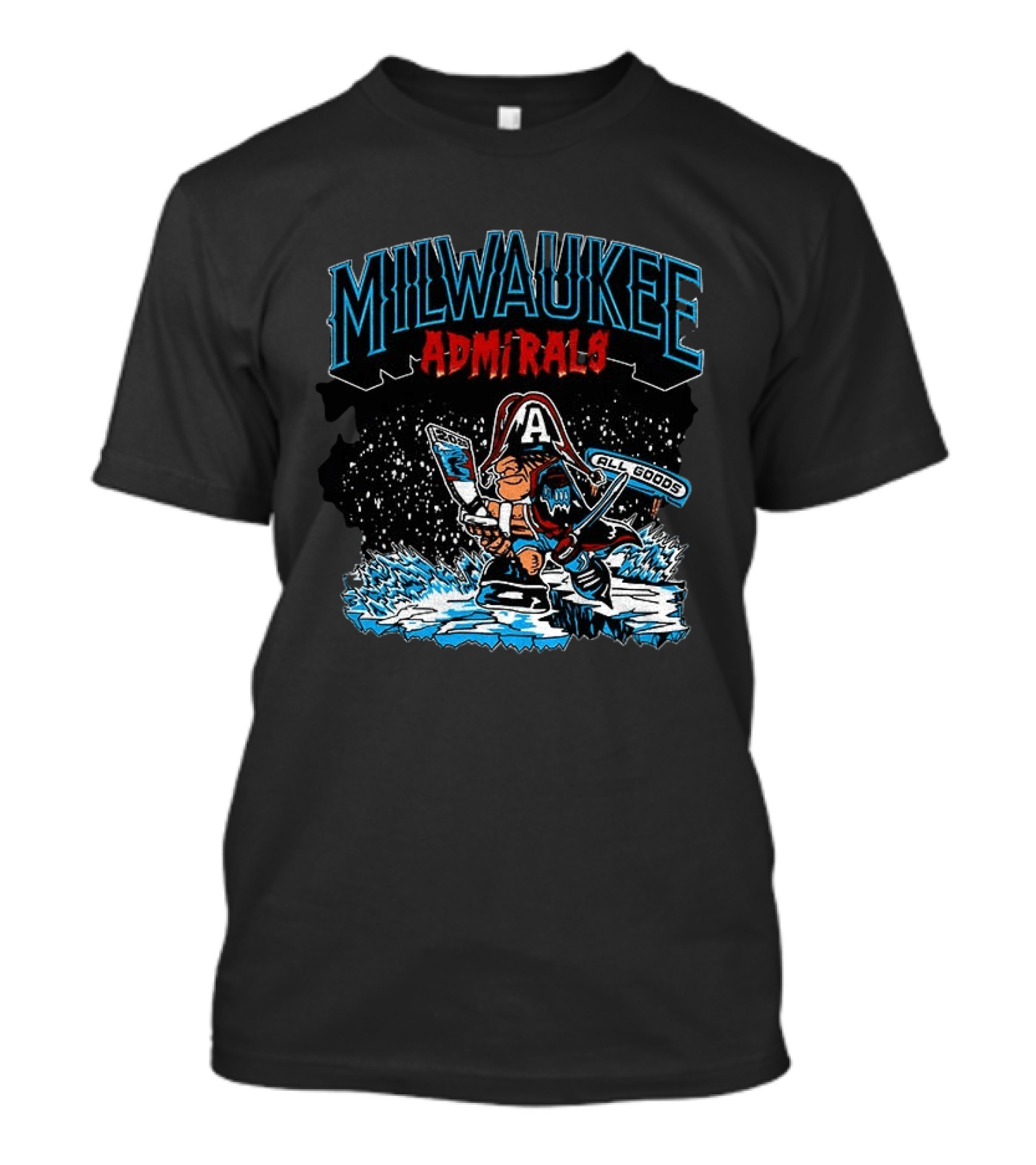 Milwaukee Admirals 2020 All Goods Hockey Ice T-Shirt