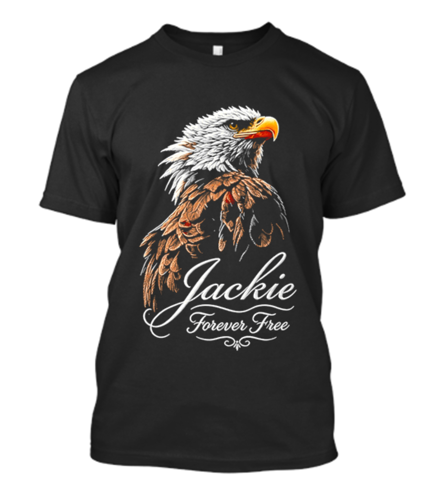 Jackie Forever Free Bald Eagle Detailed Feathers T-Shirt