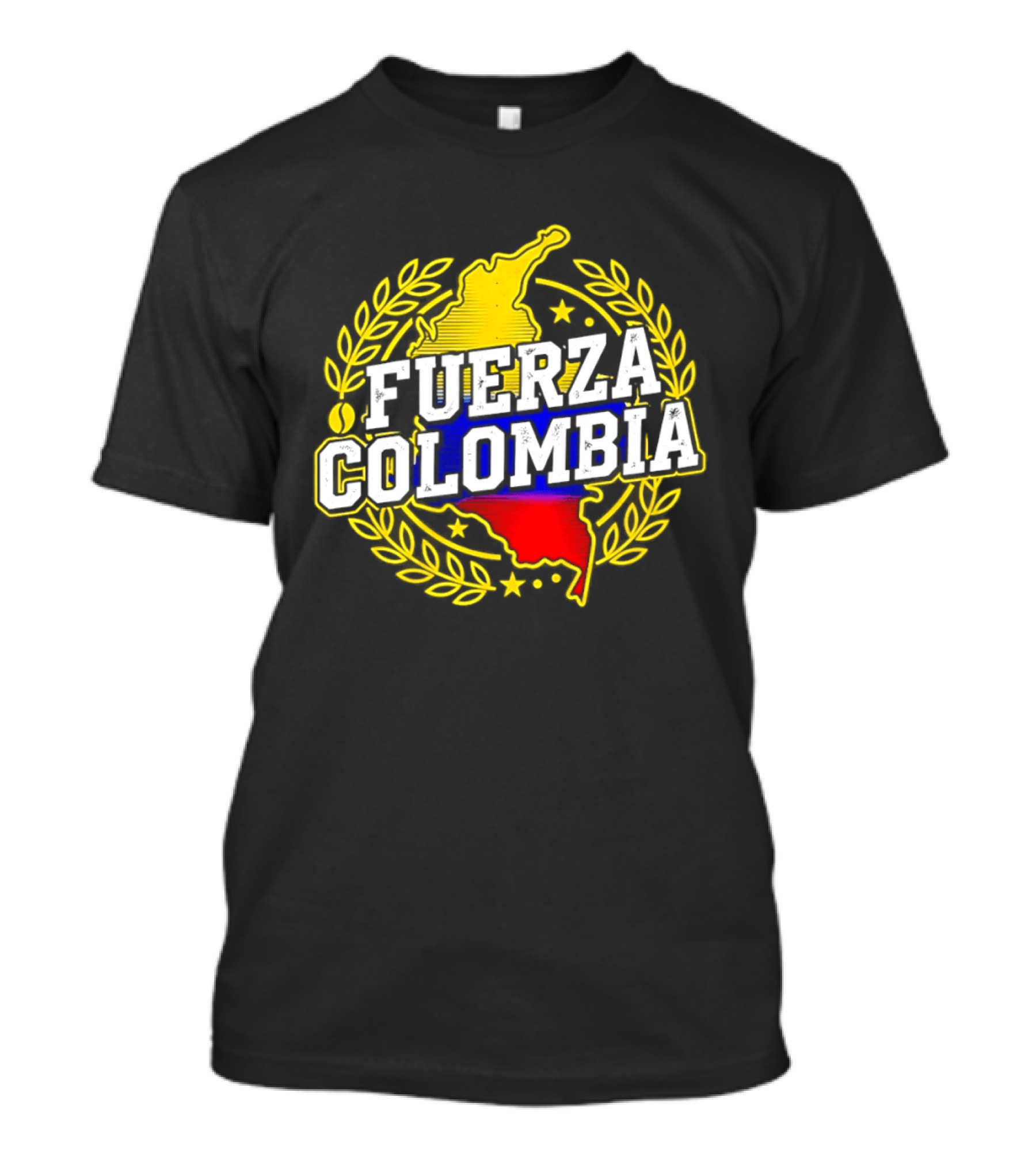 Fuerza Colombia Earthquake Relief Support Colombian Pride Map T-Shirt