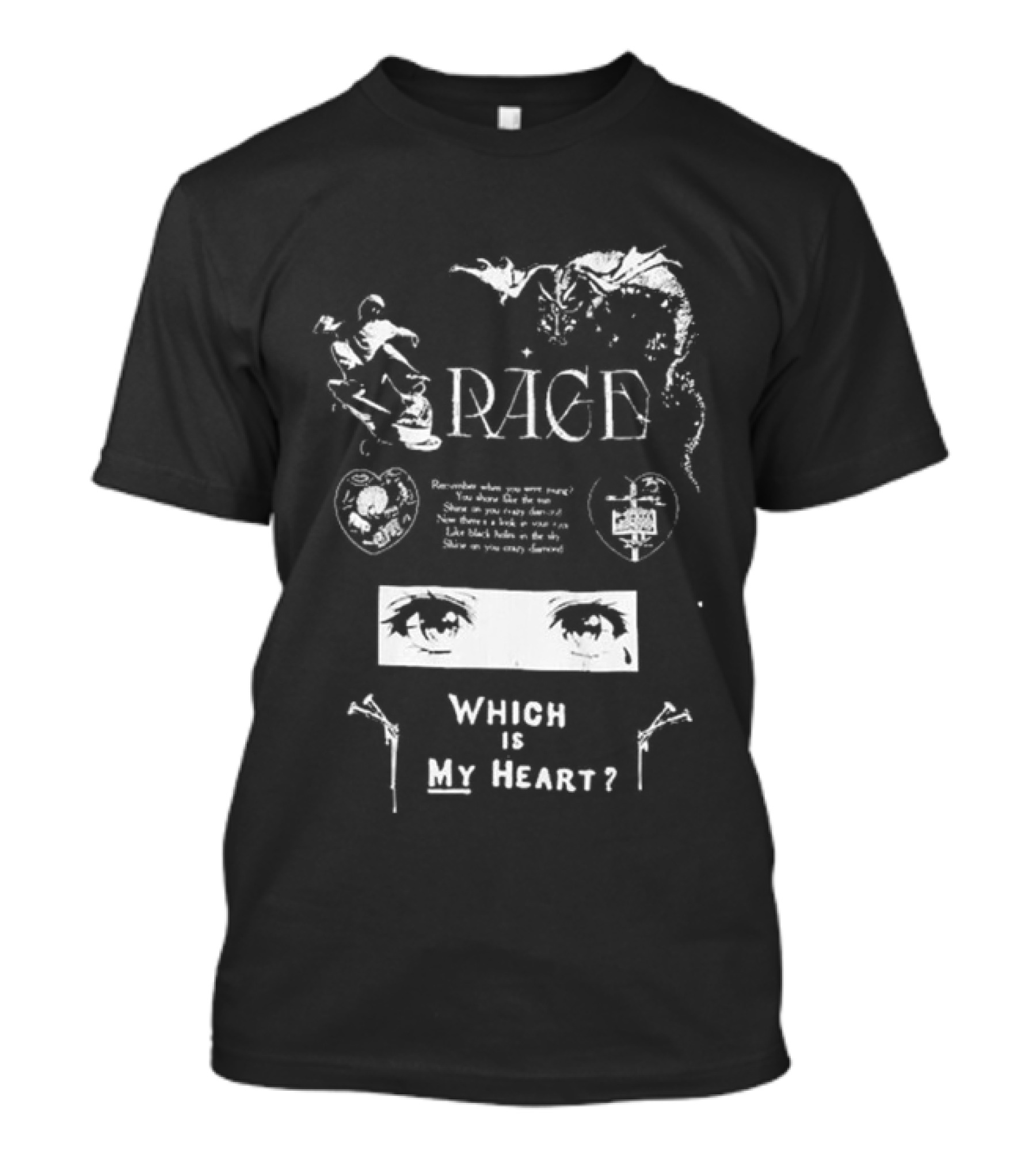 Rage Broken Hearts Wicked Is My Heart T-Shirt