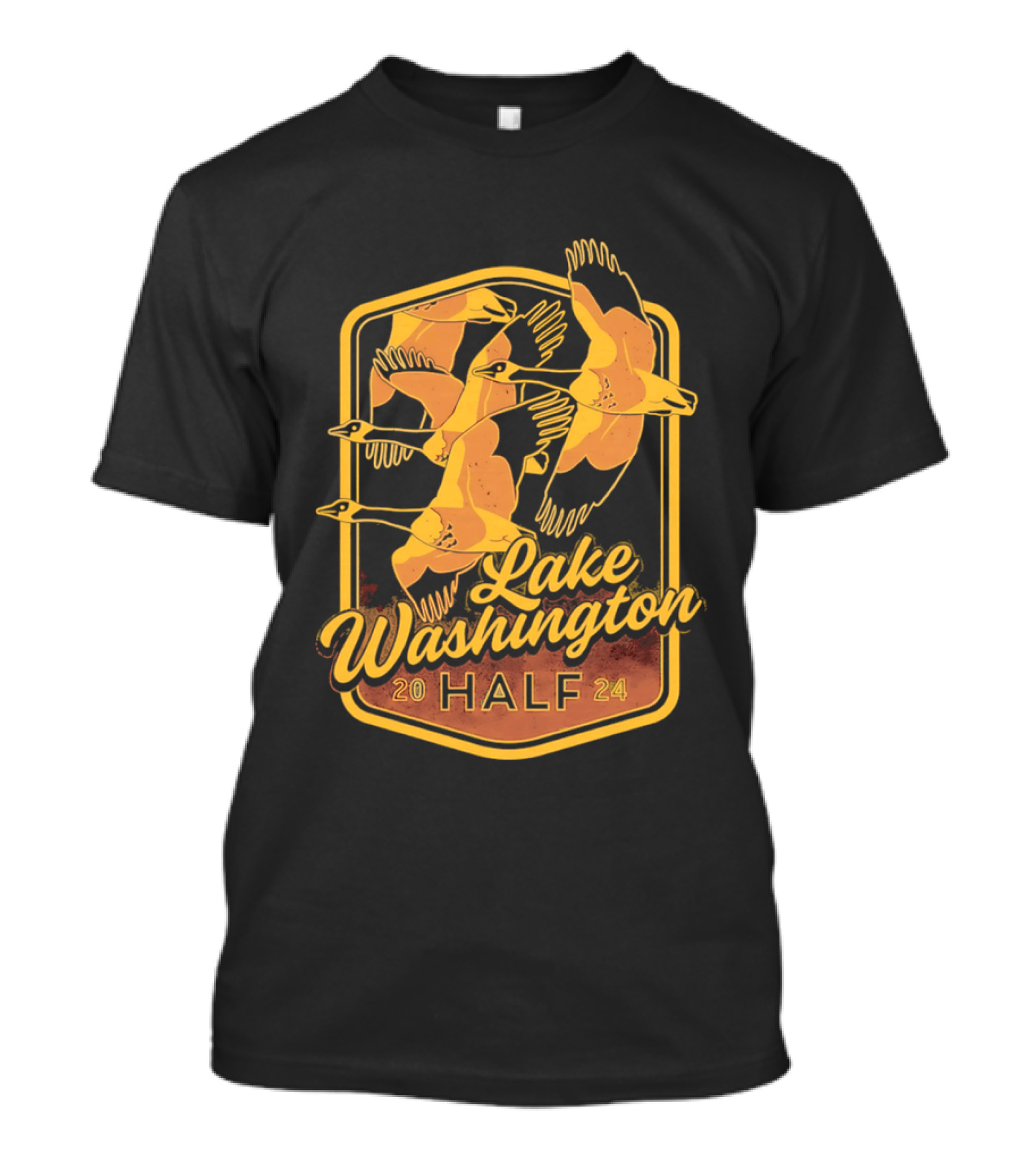 Lake Washington Half Marathon 2024 Geese T-Shirt