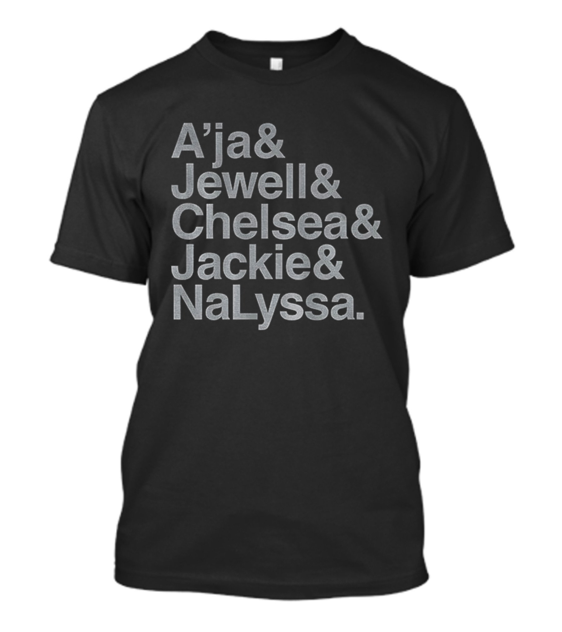 Las Vegas Women's Basketball A'ja & Jewell & Chelsea & Jackie & NaLyssa 2026 WNBA Ampersand T-Shirt