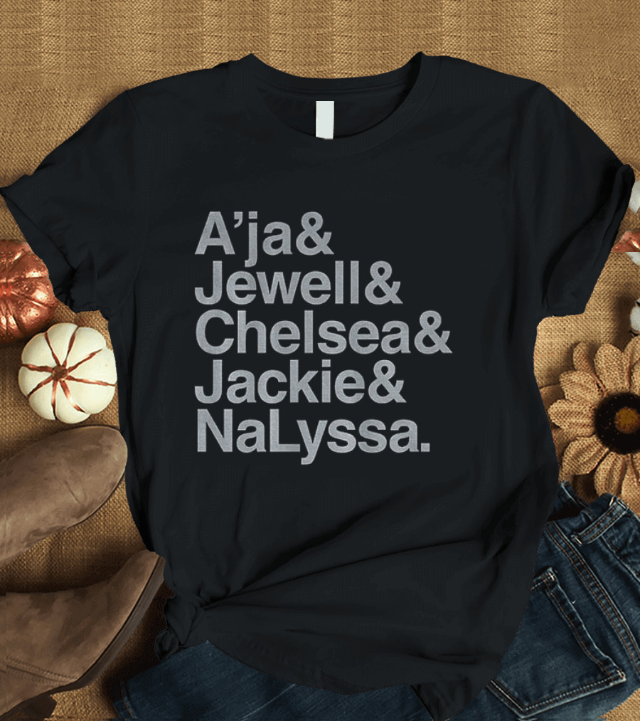 Las Vegas Women's Basketball A'ja & Jewell & Chelsea & Jackie & NaLyssa 2026 WNBA Ampersand T-Shirt