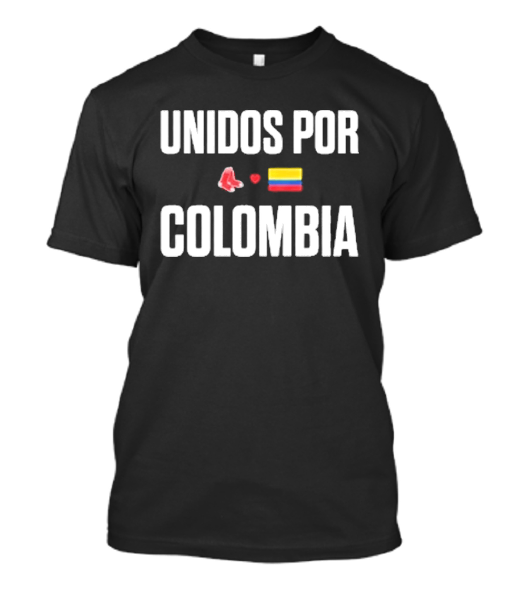 Unidos Por Colombia Red Sox Flag Baseball Collaboration T-Shirt