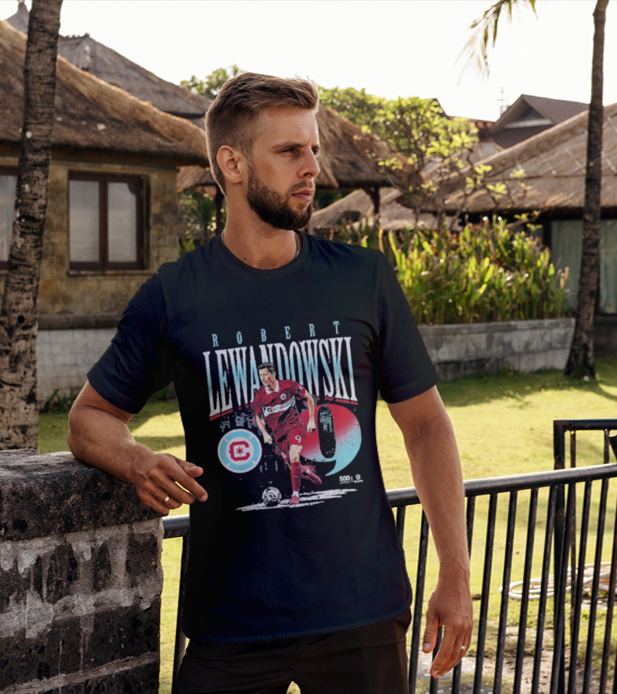 Robert Lewandowski Chicago Fire FC Number 9 Soccer Star T-Shirt