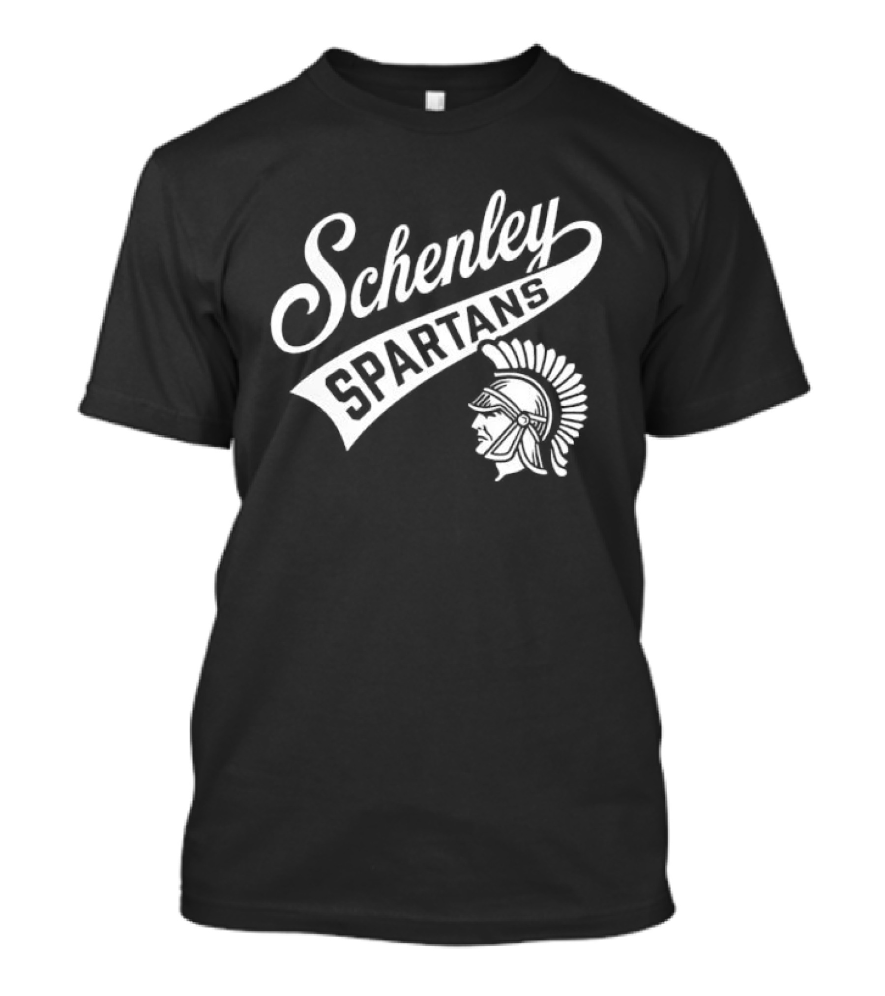 Schenley Spartans Cursive Script Banner Helmet Crest T-Shirt