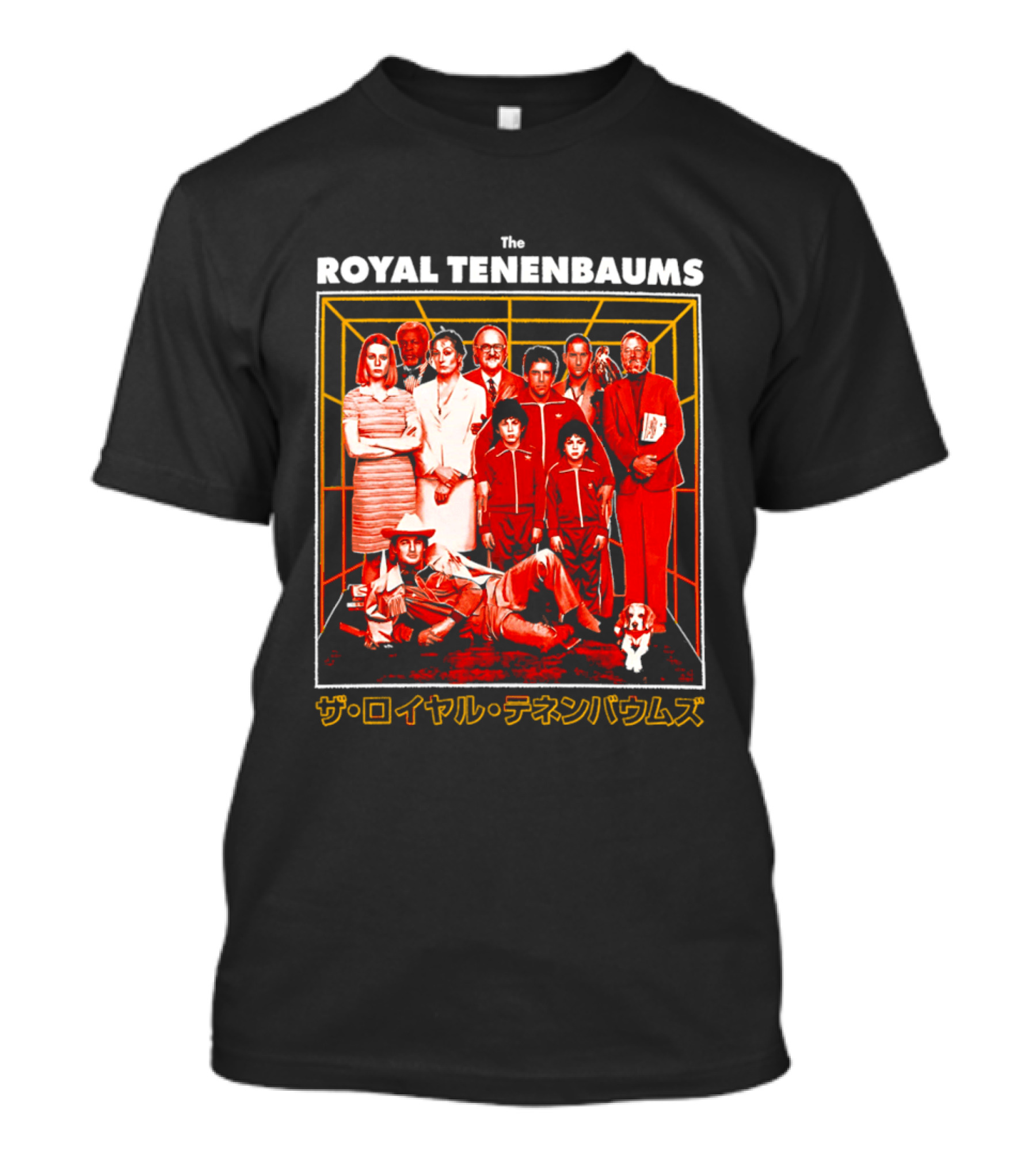 The Royal Tenenbaums Movie Cast Retro Japanese T-Shirt
