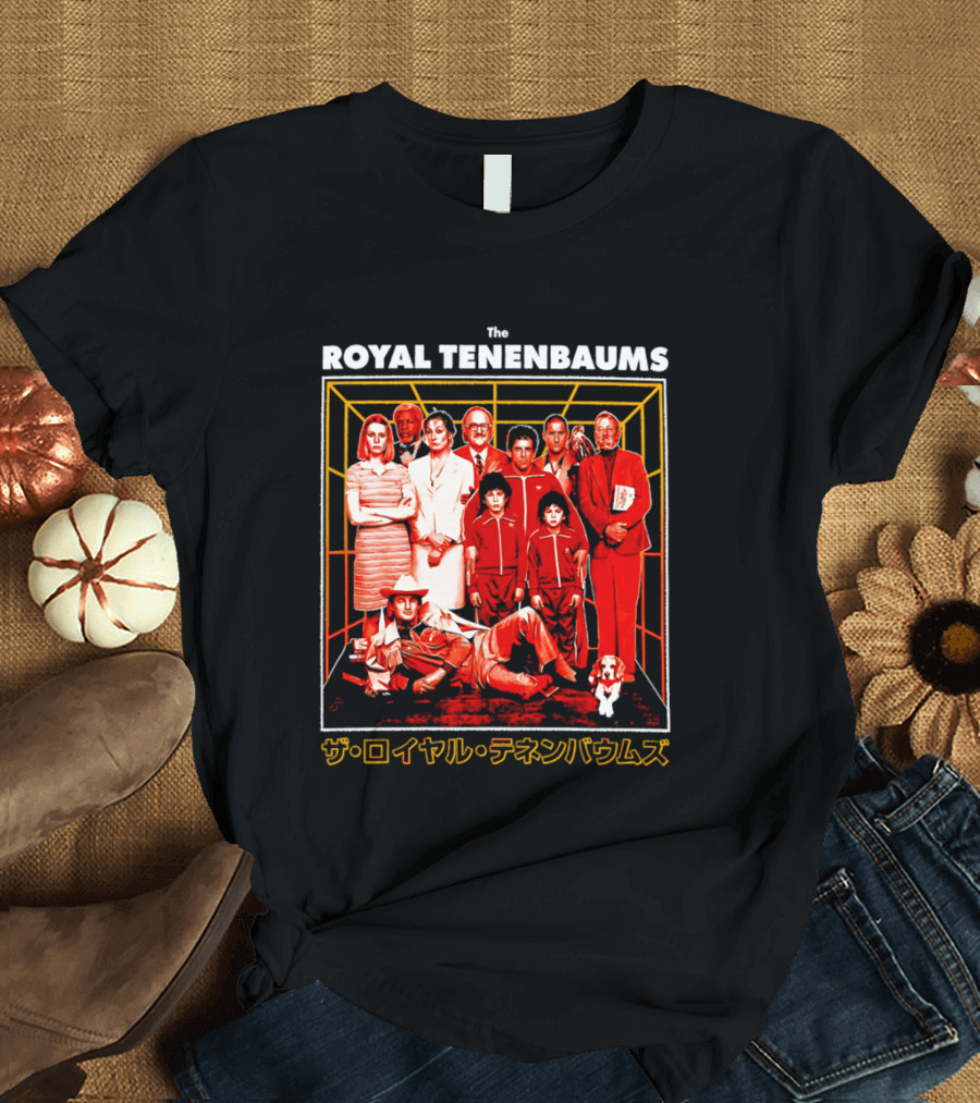 The Royal Tenenbaums Movie Cast Retro Japanese T-Shirt