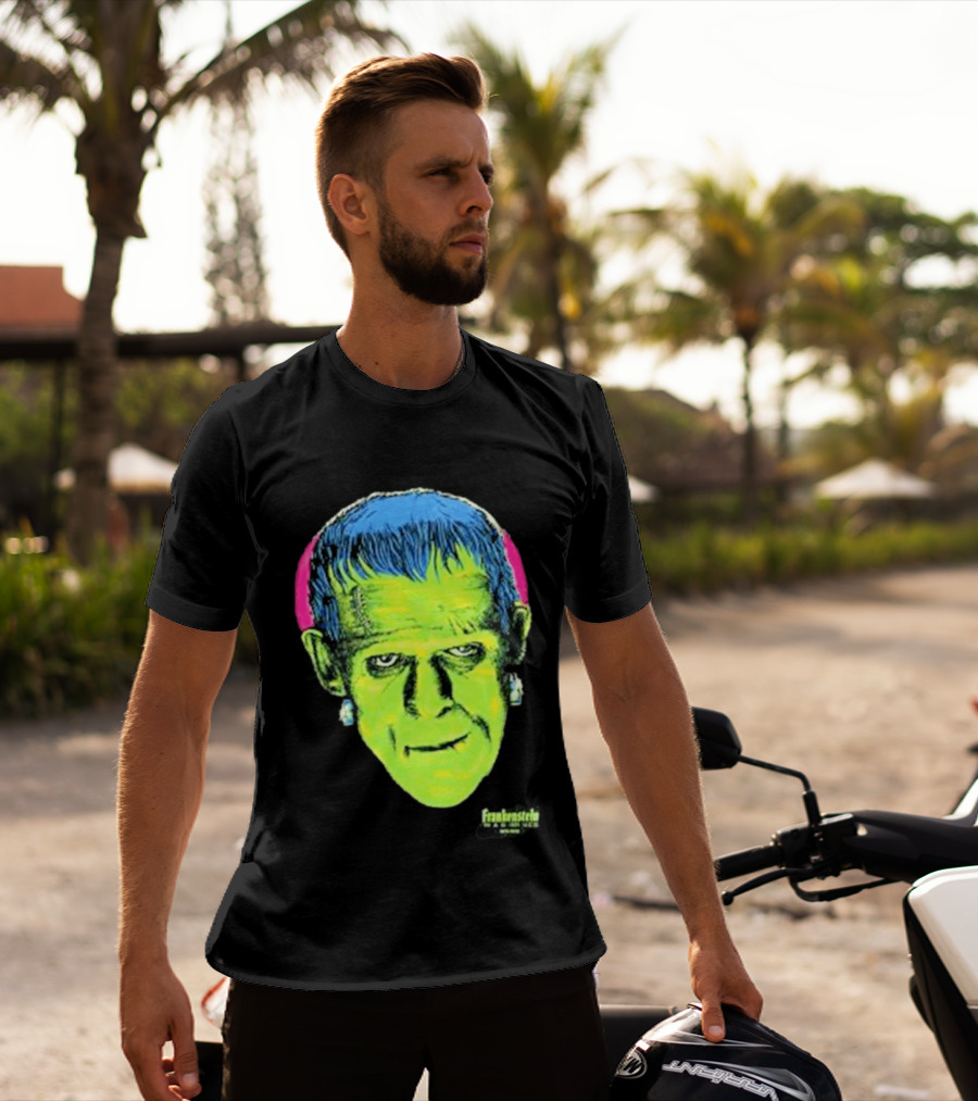 Frankenstein Universal Studios Monsters Head Travis Barker T-Shirt
