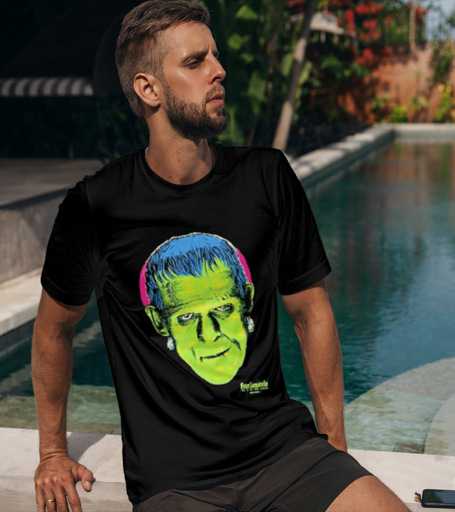 Frankenstein Universal Studios Monsters Head Travis Barker T-Shirt