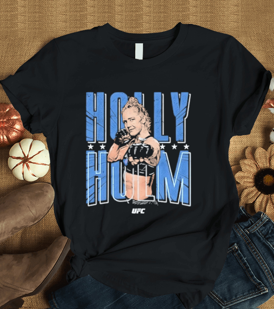 UFC Holly Holm Fighter Halftone Stars T-Shirt