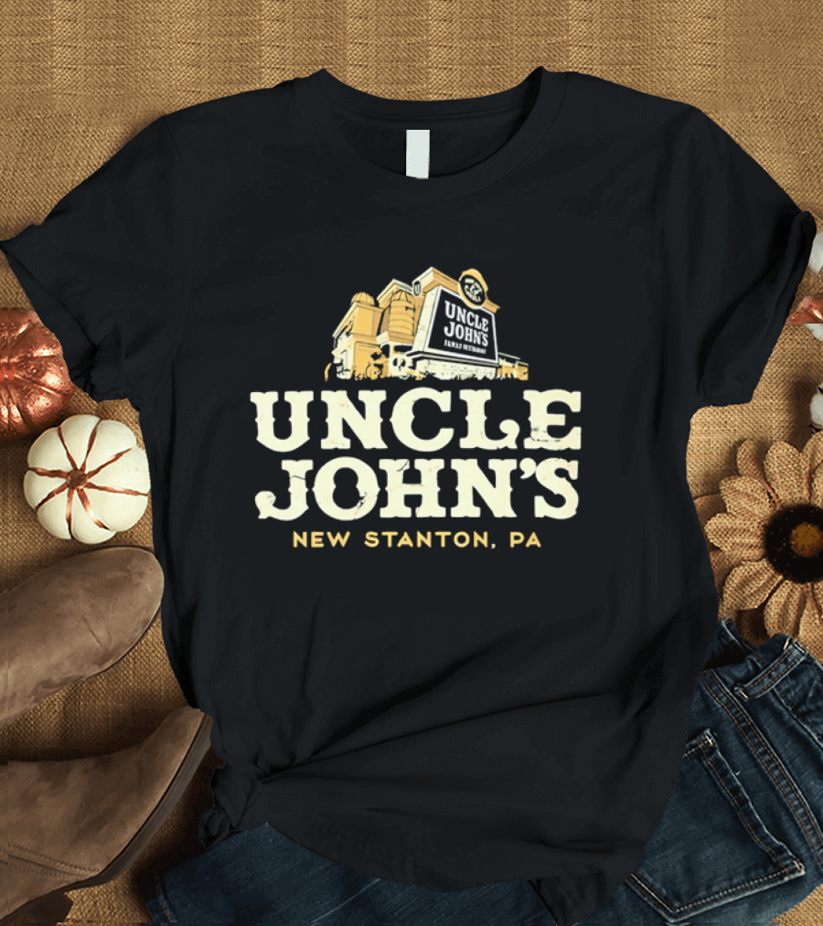 Uncle John's Family Restaurant New Stanton PA Building Silo Architecture T-Shirt