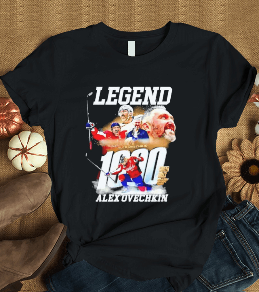 Legend Alex Ovechkin 1000 Career Goals Washington Capitals NHL Player T-Shirt