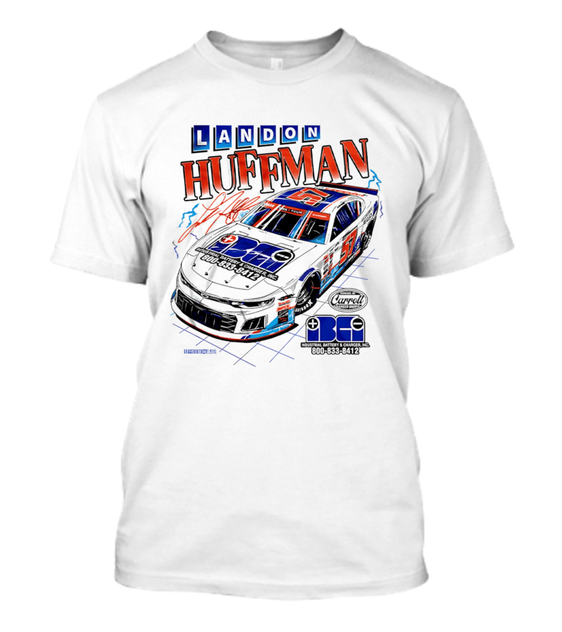 Landon Huffman 2026 Cars Tour Fully Charged Racing T-Shirt