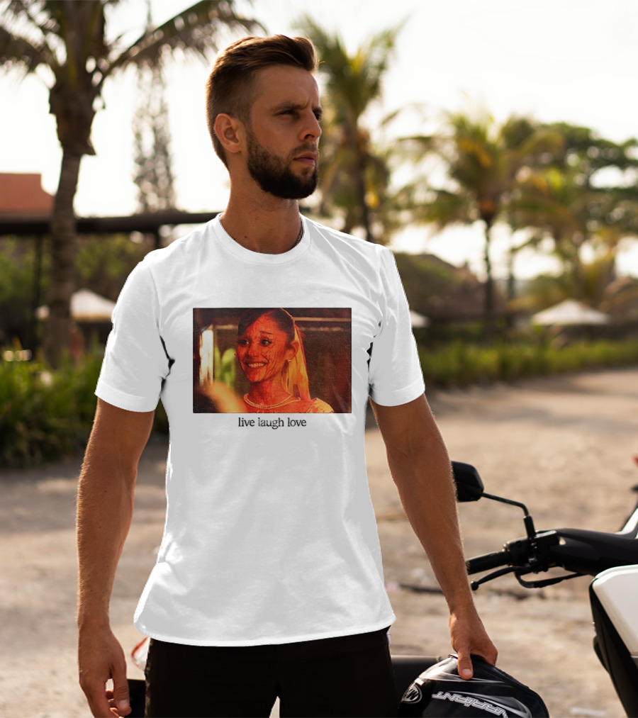 Ariana Grande Horror Movie Blood Scene Live Laugh Love T-Shirt