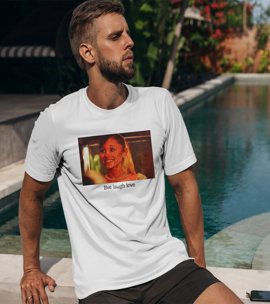 Ariana Grande Horror Movie Blood Scene Live Laugh Love T-Shirt