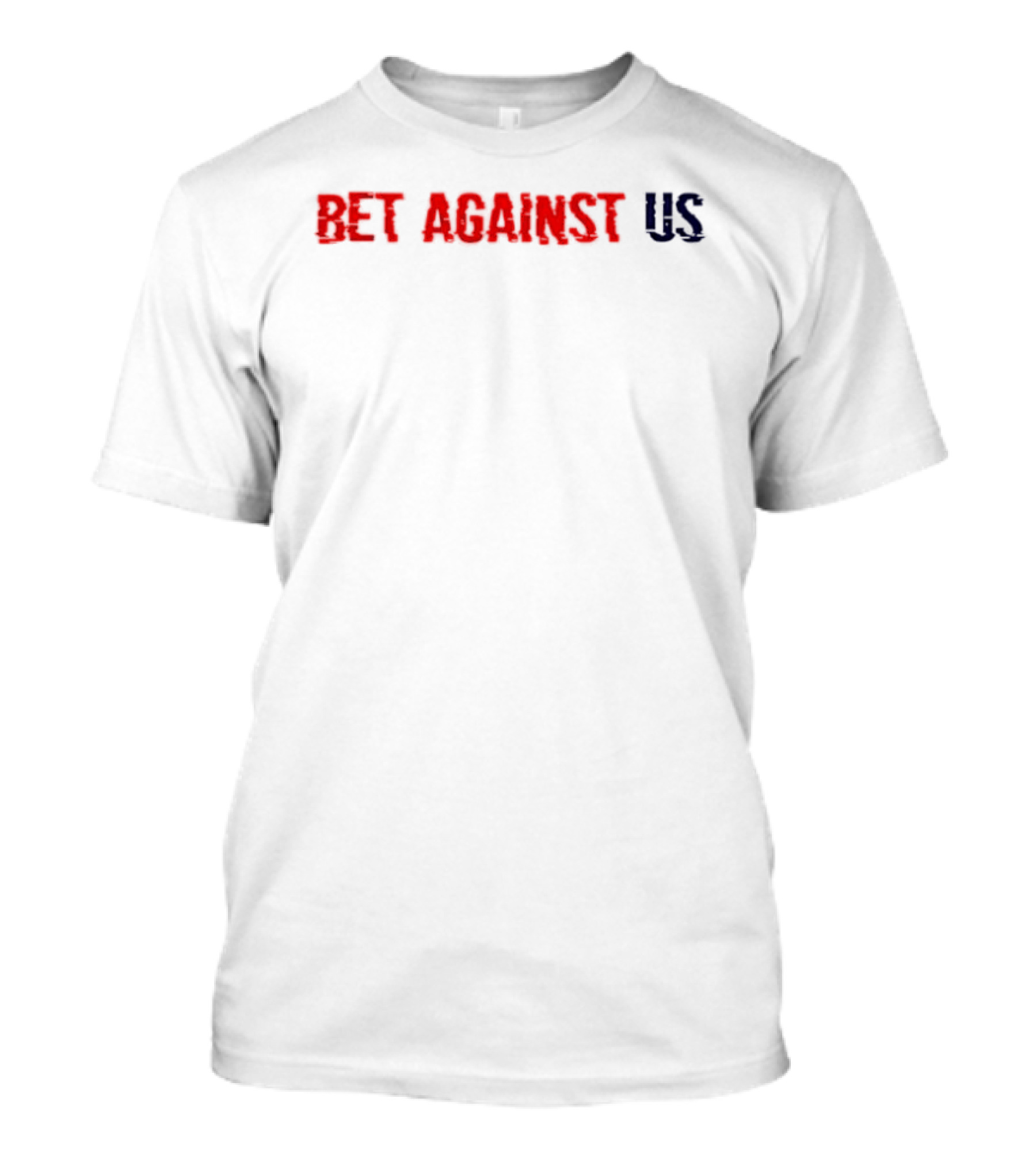 Bet Against US Distressed Red Navy Dripping Melted T-Shirt