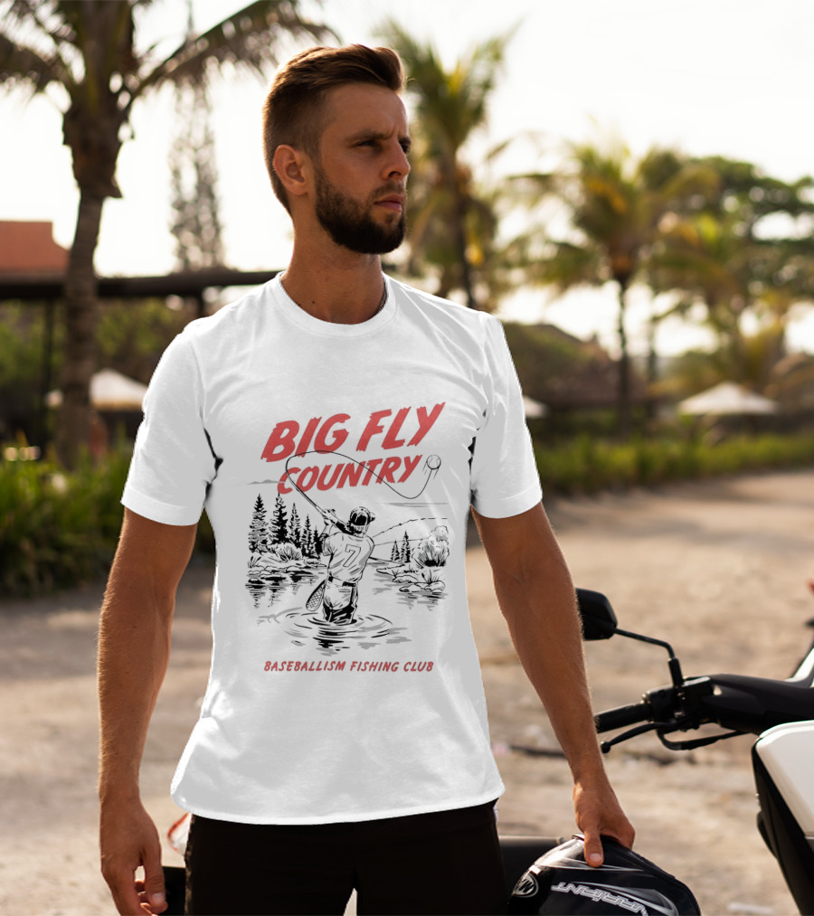 Big Fly Country Baseballism Fishing Club T-Shirt