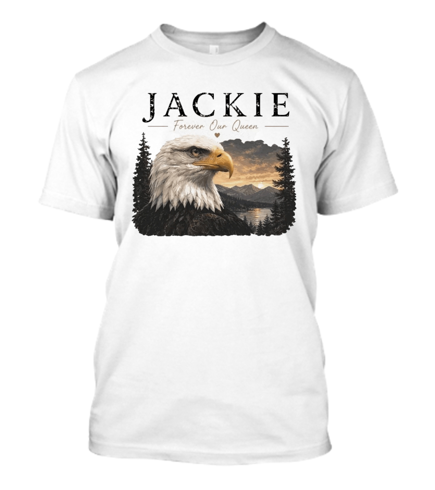 Jackie Forever Our Queen Bald Eagle Big Bear Memorial T-Shirt