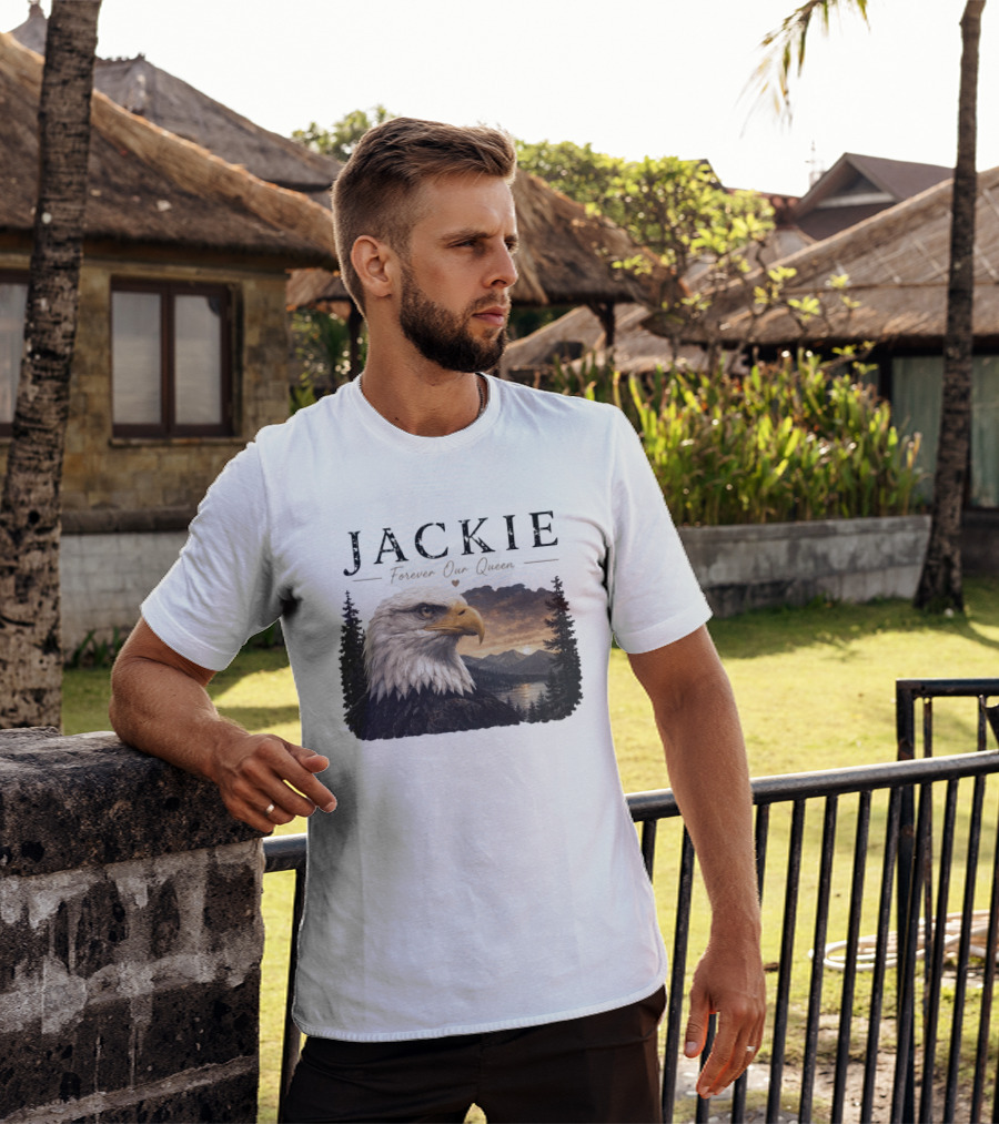 Jackie Forever Our Queen Bald Eagle Big Bear Memorial T-Shirt