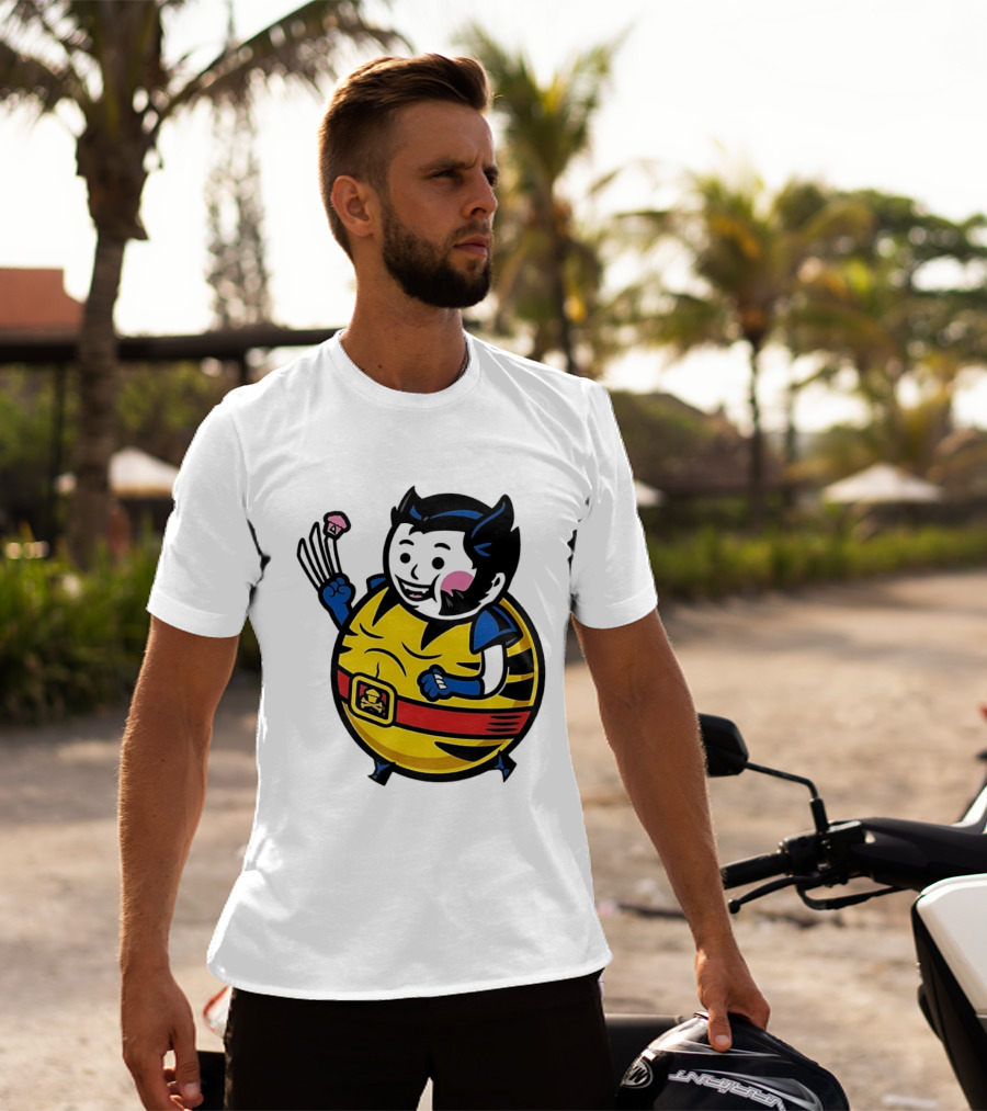 Wolverine Cupcake Fan With Claws And Round Yellow Outfit T-Shirt