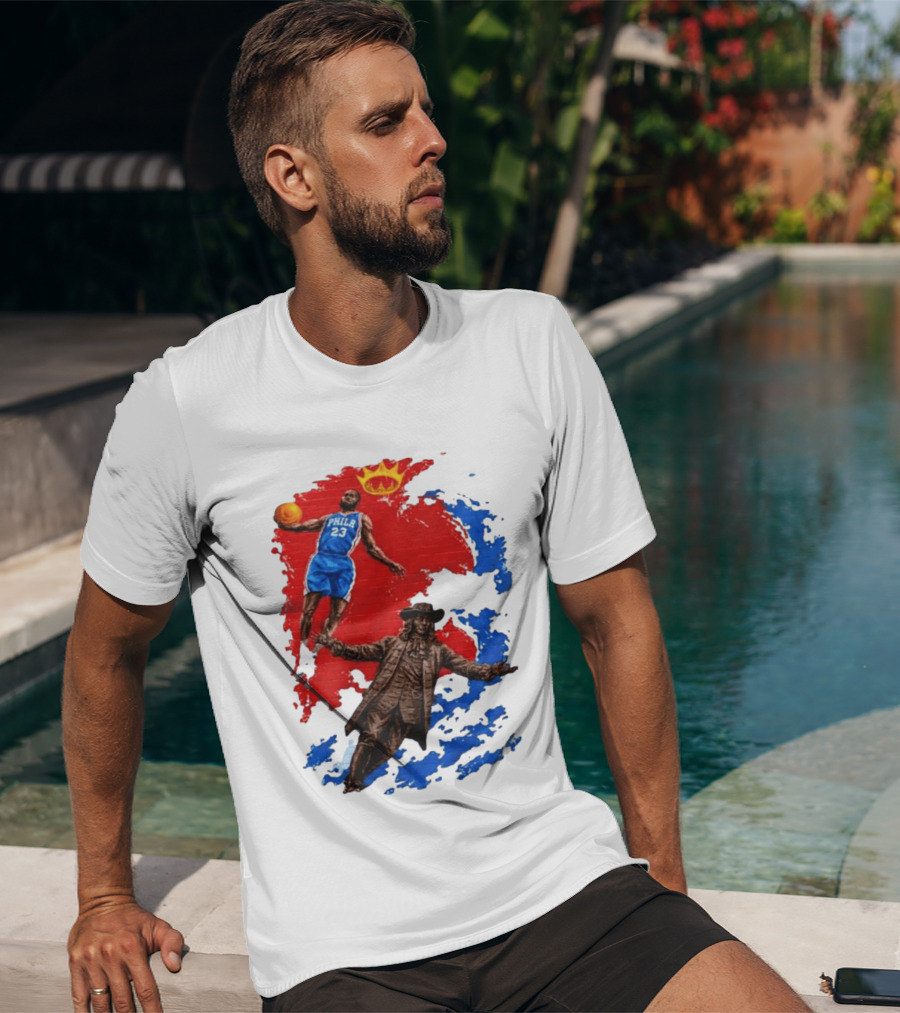 LeBron James Philadelphia Crown Mural Art In Chinatown T-Shirt
