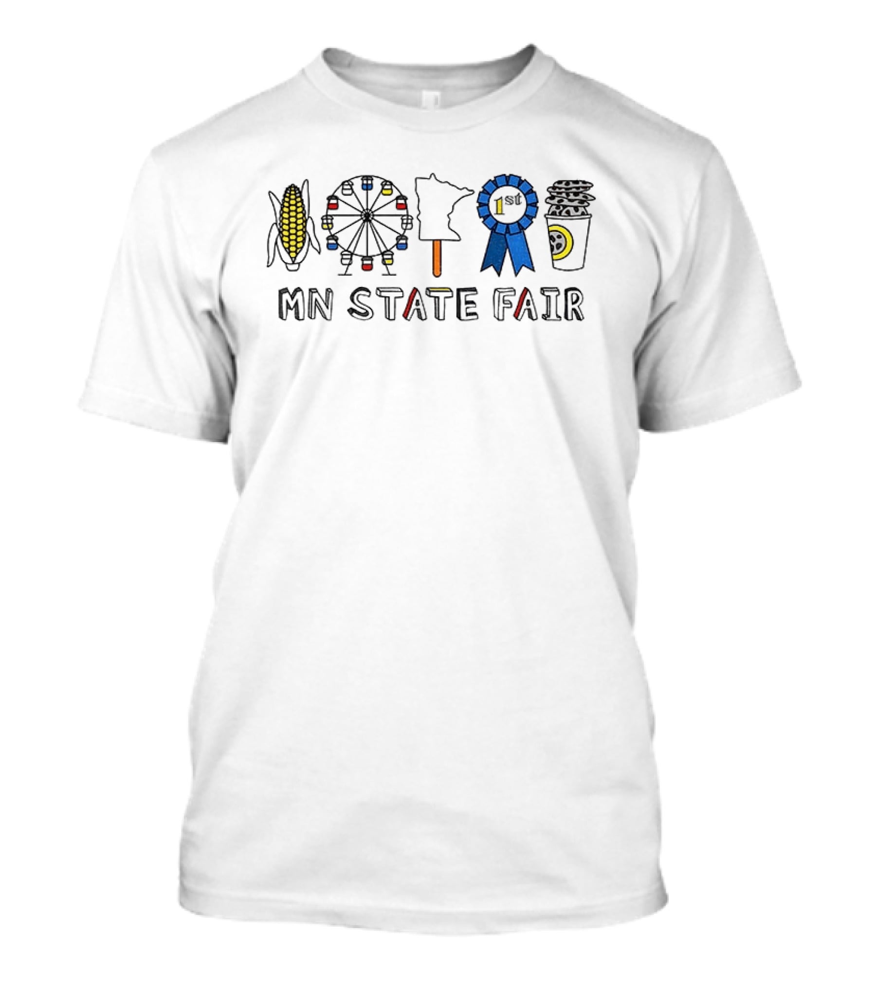 MN State Fair Corn Ferris Wheel Minnesota Ribbon Coffee 1st T-Shirt
