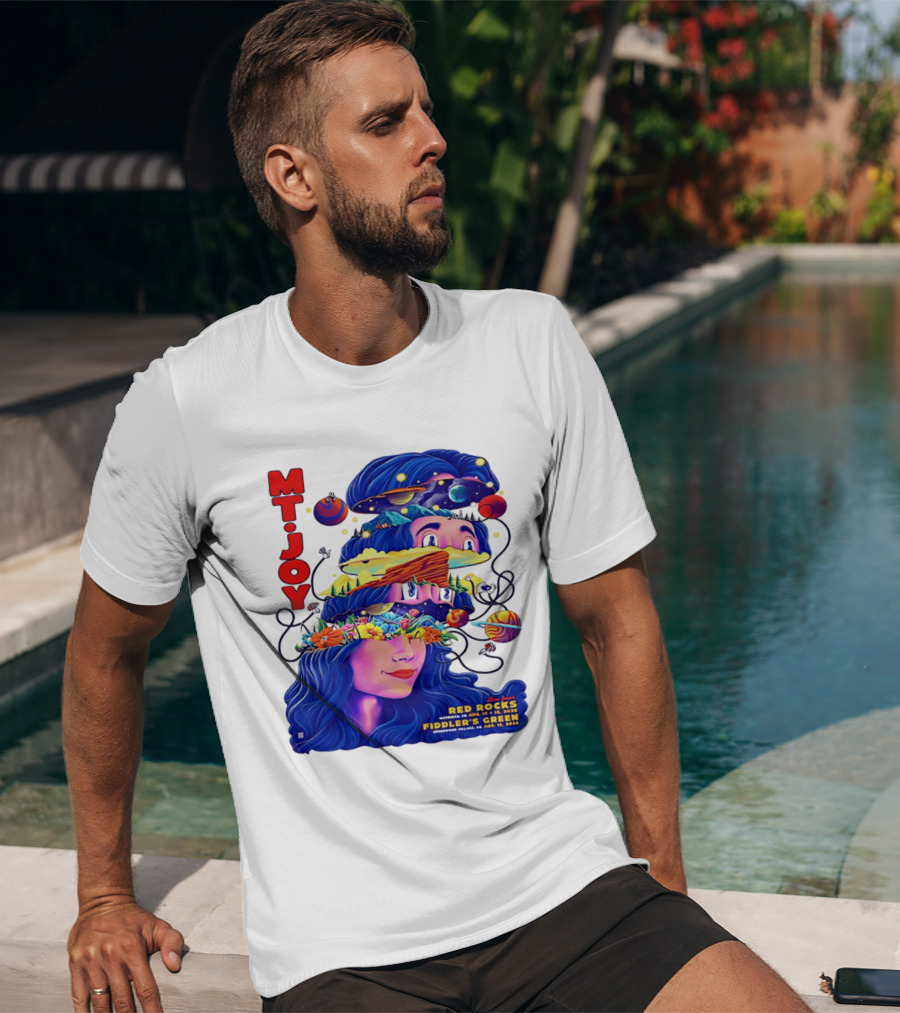 MT. Joy Red Rocks Fiddler's Green Aug 11 2026 Floral Space T-Shirt