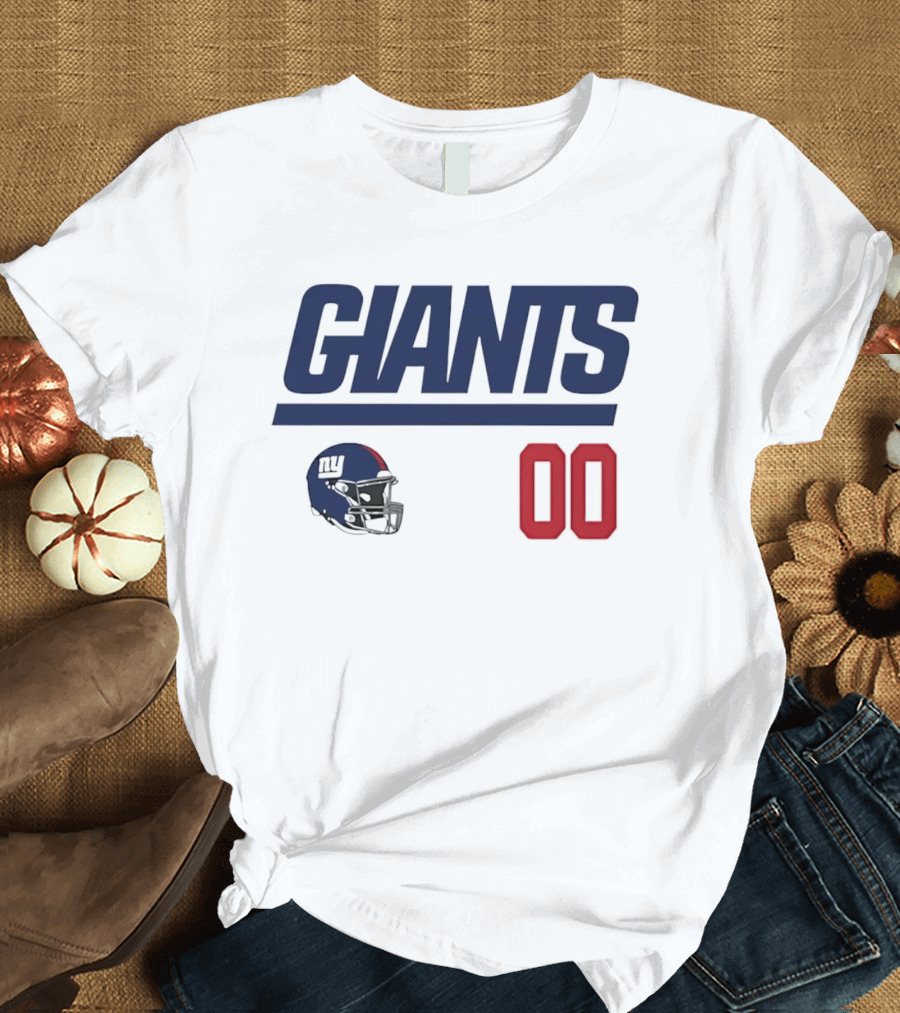 New York Giants 00 Football Helmet Giants T-Shirt