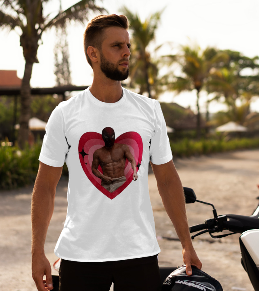Heart Masked Bodybuilder Spidey T-Shirt